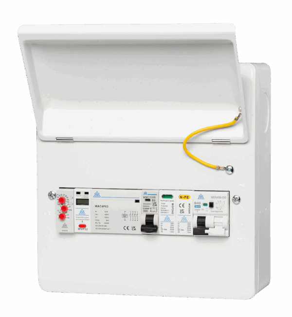 Pme pen fault detection unit – c40a rcbo 4p 63a contactor spd pme relays kwh meter