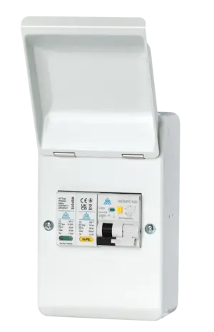 WCED 4 Way Metal A Type 40A B-curve RCBO EV Protection Unit + Surge Protection. WMRC40BSP