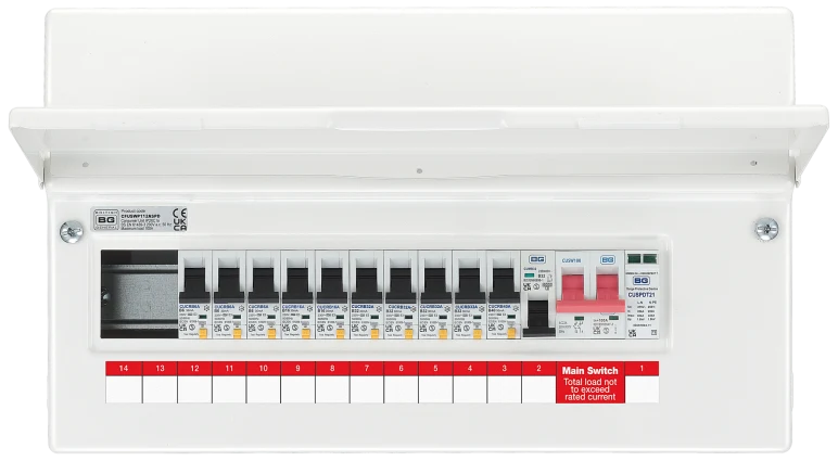 10 way RCBO Main Switch Consumer Unit with SPD