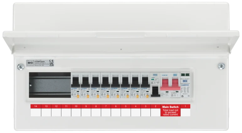 8 way RCBO Main Switch Consumer Unit with SPD