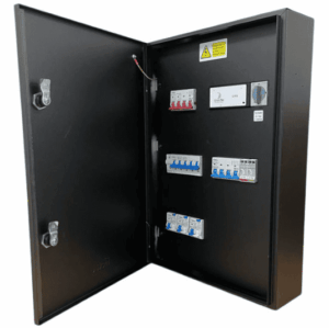 matt:e ARD-3-32-R-SPD Connection centre with O-PEN®, automatic reset 5 pole isolator with 3 x 32A DP Type A RCBOs & Type 2 SPD .