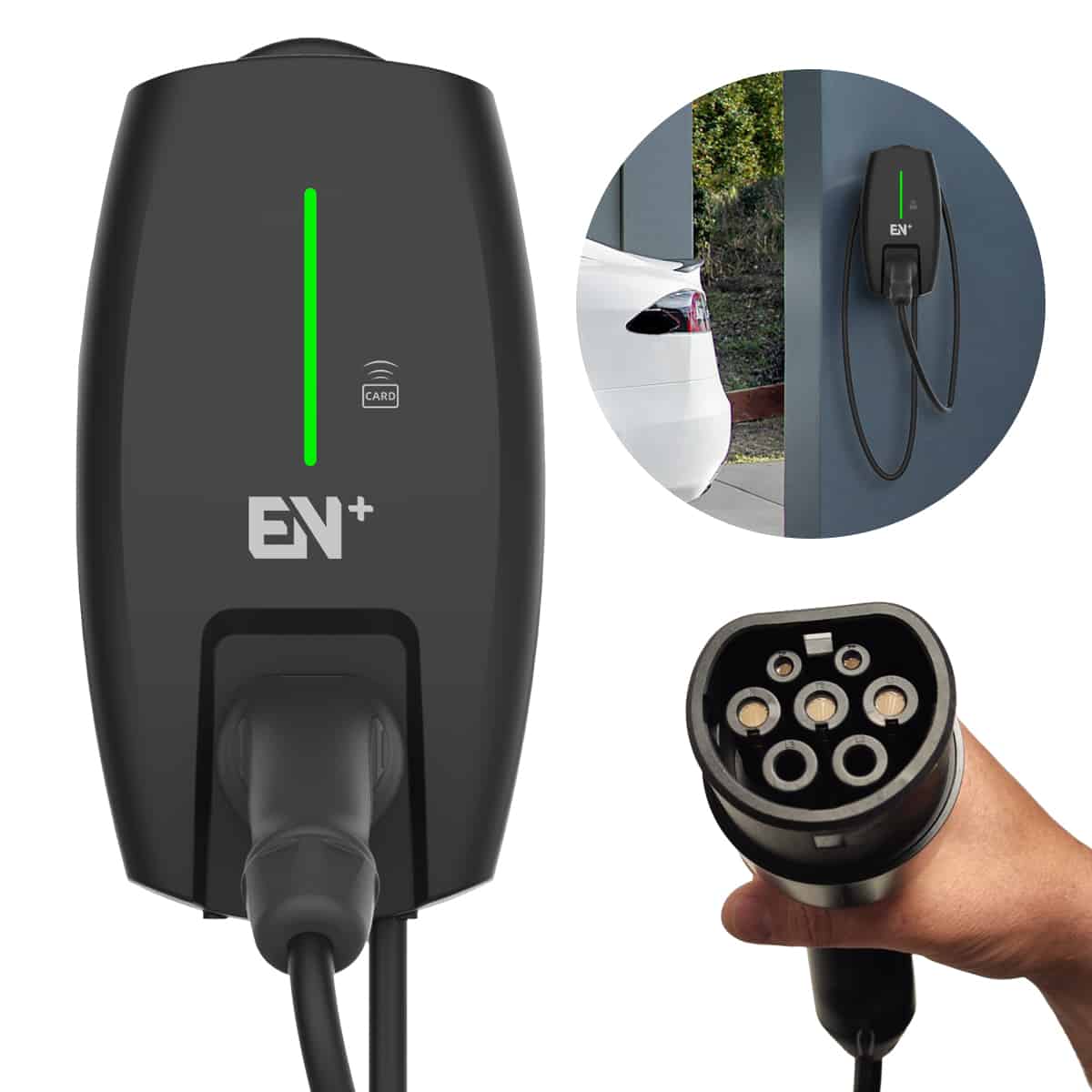 EN+ 7kW Smart Home EV Charge Point, 4m tethered