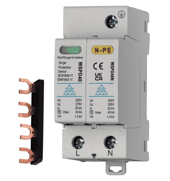 Surge Protection Device with forked busbar