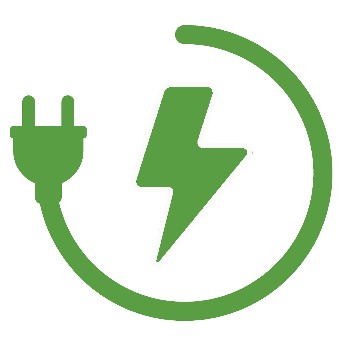 EV Bay Lightning Symbol – Light Green