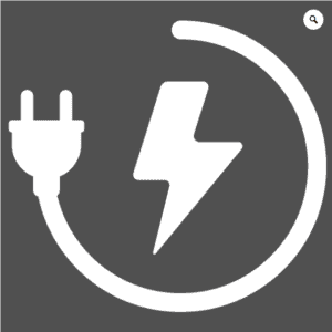 EV Bay Lightning Symbol - White