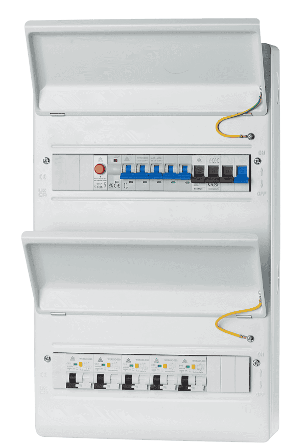 WCED 3 Phase PME + 6 x single phase 40A RCBO + Surge Protection. WMTP28-WER40CSP