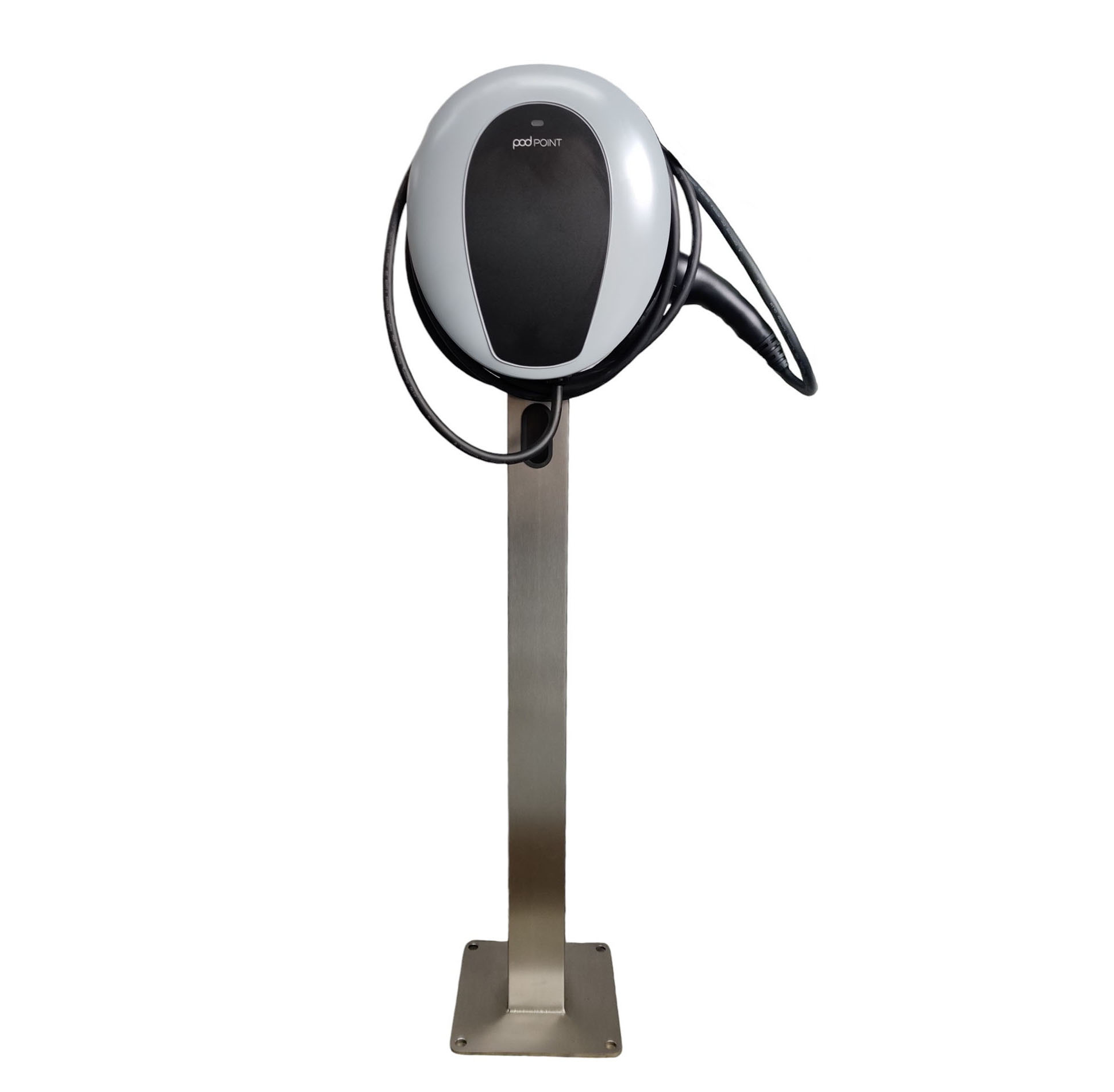 Pod Point Solo 3 Tethered post. Plinth mount square – UK EV Installers Shop