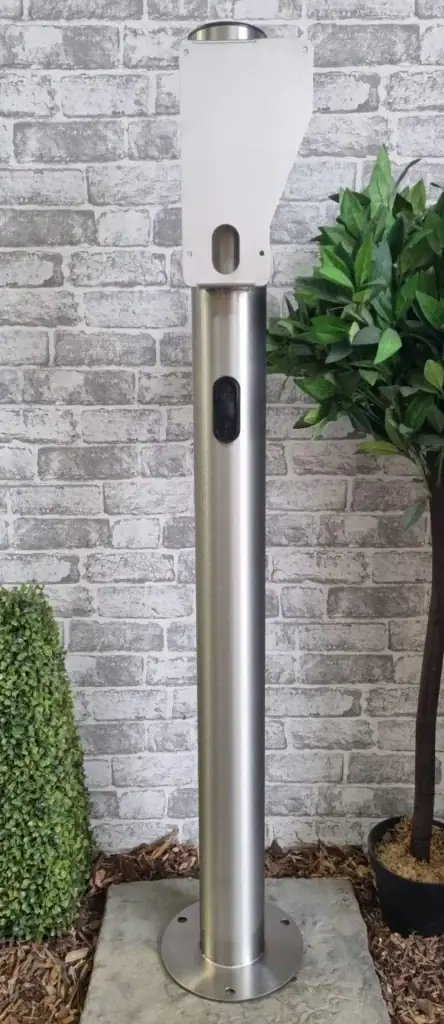 Rolec Zura Universal EV charger post/pedestal – cylinder with plinth mount