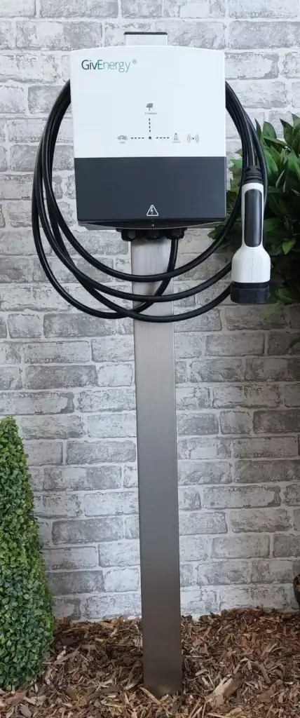 GivEnergy EV charger post / pedestal – square post rooted