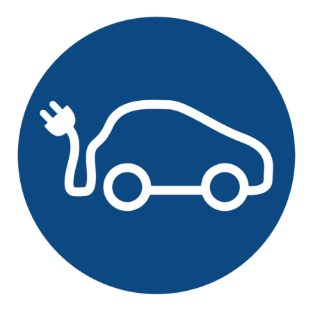 Electric-Car-Symbol-A-Blue-Circles