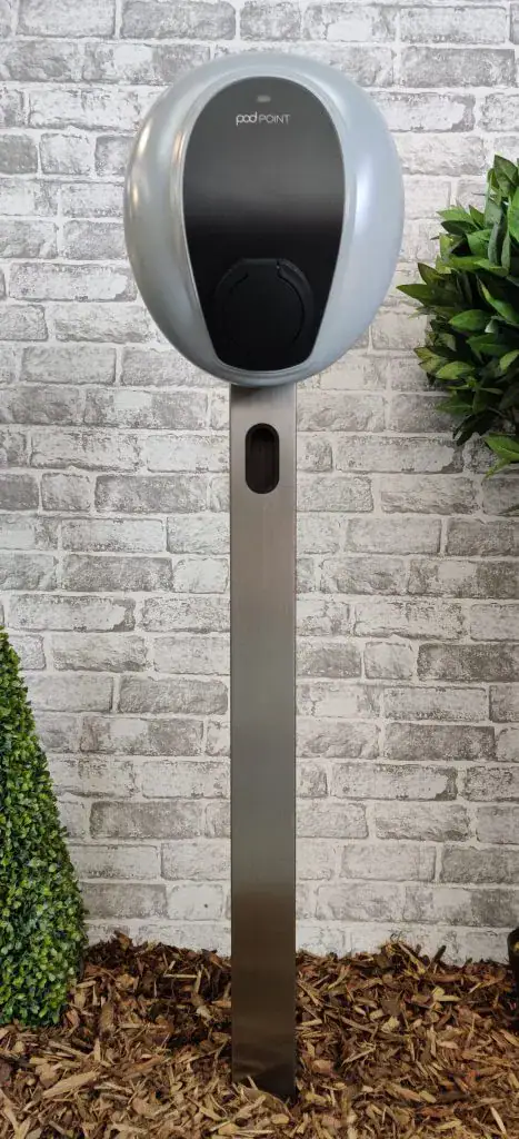 Pod Point Solo 3 Universal charger post/pedestal – square post rooted