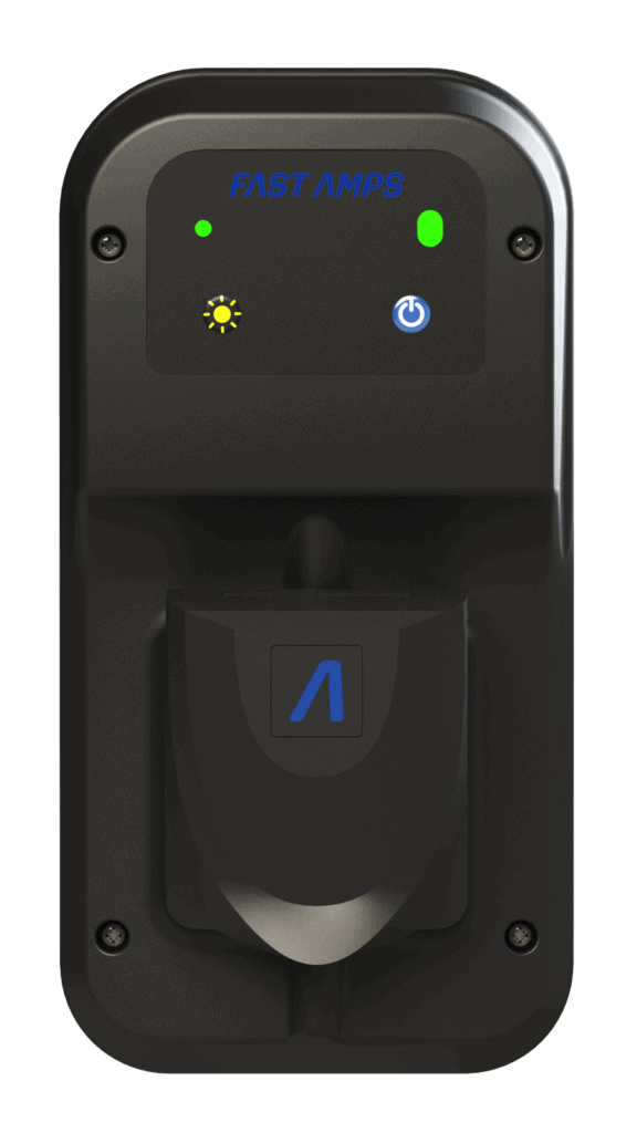 Fast Amps Alpha 7 Gen3 EV Charger 7.4kW untethered Black. A7-3-SBL
