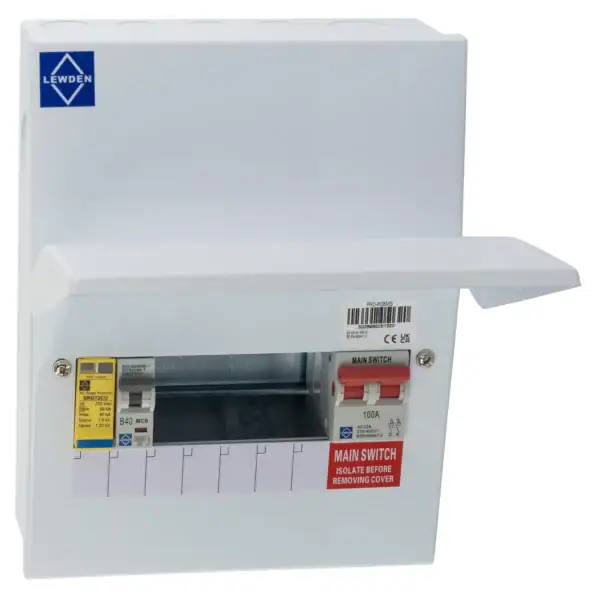 Lewden-PRO-R08MS-5-Way-RCBO-Consumer-Unit-with-Surge-Protection