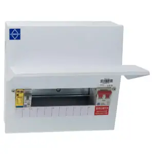 Lewden RCBO 10way Consumer Unit 100A M/S + TYPE 2 SPD Round Kos. PRO-R10W-R1S