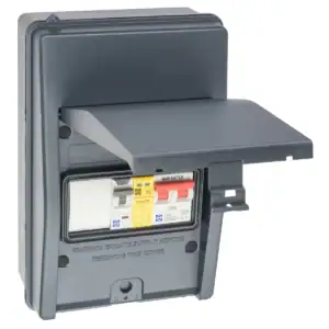 Lewden PRO IP65 Consumer Unit with 40A RCBO + SPD. PRO65-4BR40AS