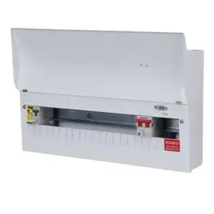 Lewden RCBO 19Way Consumer Unit 100A M/S + TYPE 2 SPD Square KOs. PRO-S19W-R1S
