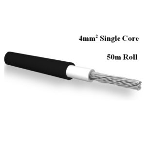 PV Cable : 4mm Single Core Black – 50m. PV4/50 BLK
