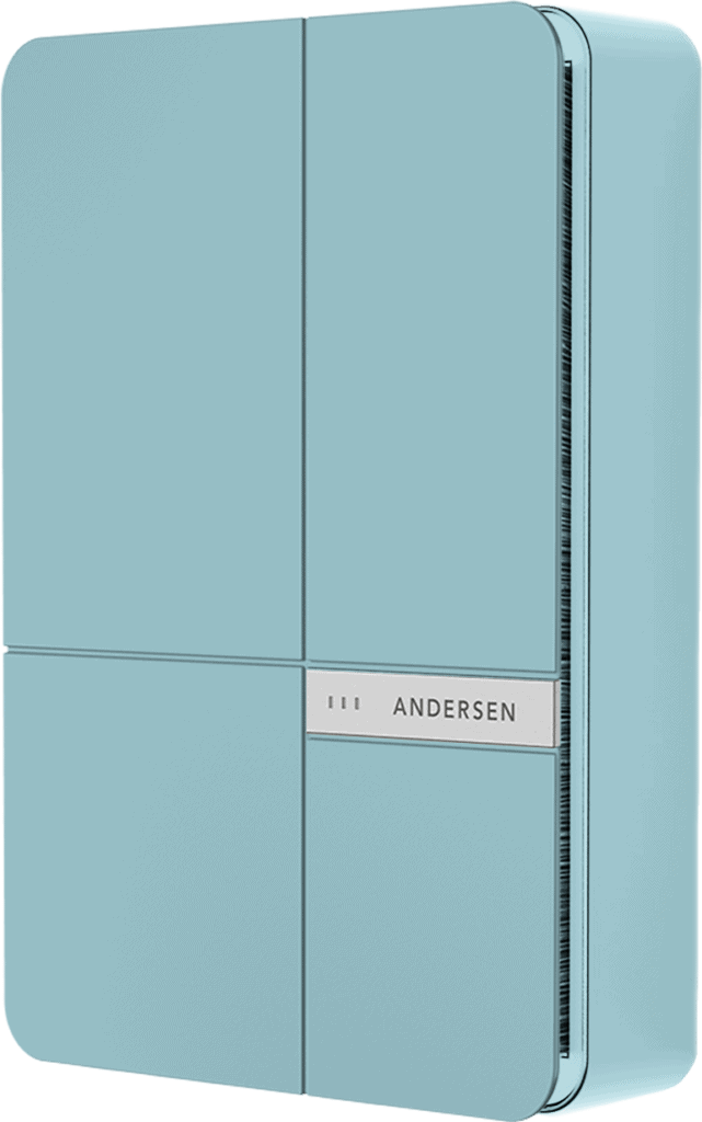 Andersen A2 Charge Point – 7kW Balmoral Blue Metal Front. 8.5m tethered ...