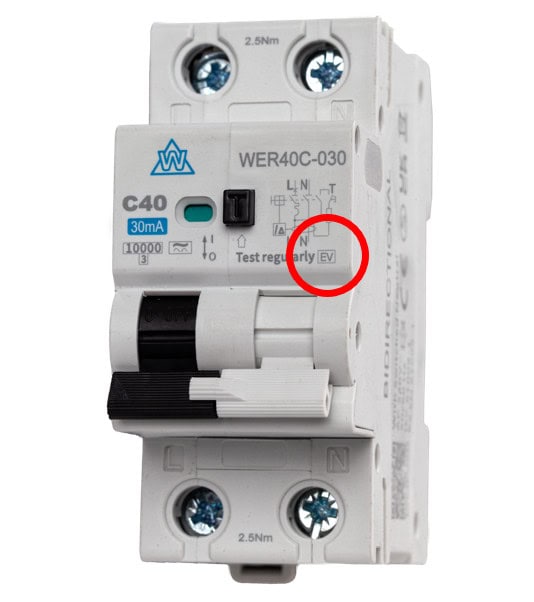 WCED 8 Way IP65 A Type 40A RCBO EV Protection Unit + Surge Protection ...