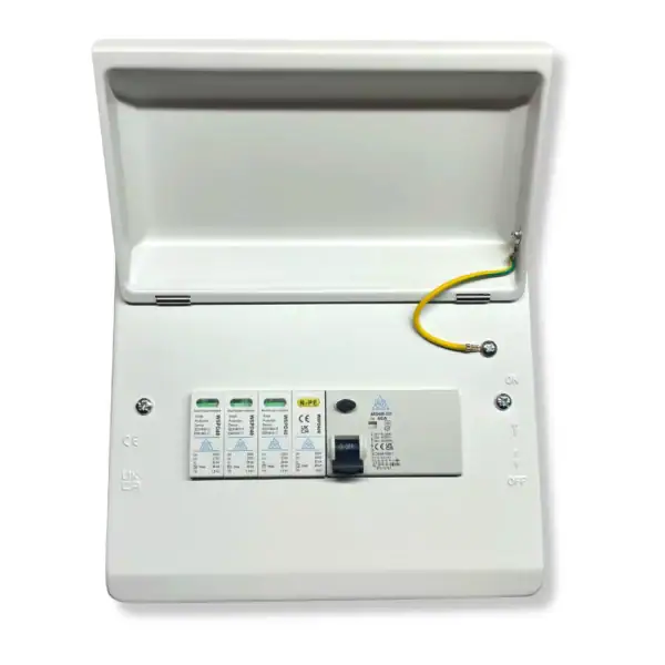 4 pole spd 4 pole 40a c curve type a rcd with metal enclosure