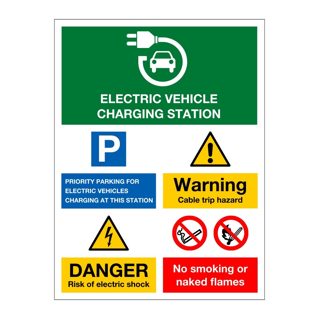 Electric vehicle charging car sign multi – UK EV Installers Shop