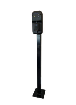 A7 1 pps black powdercoated steel post
